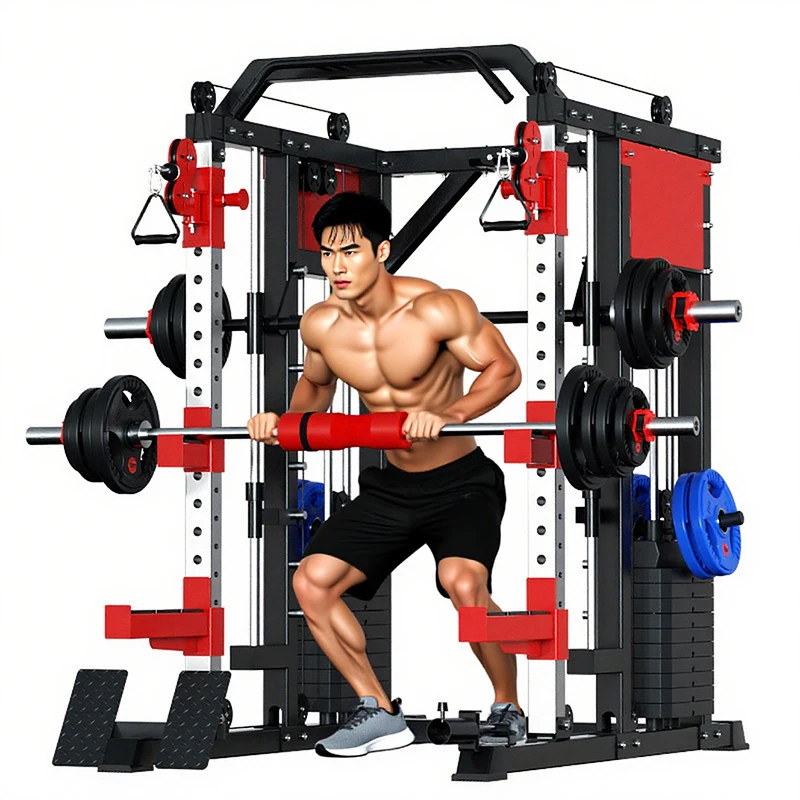 

Best Selling Home Gym Set Multi-Function Weight Smith Machine For Bodybuilding And Exercise Squat Rack For Weight Lifting