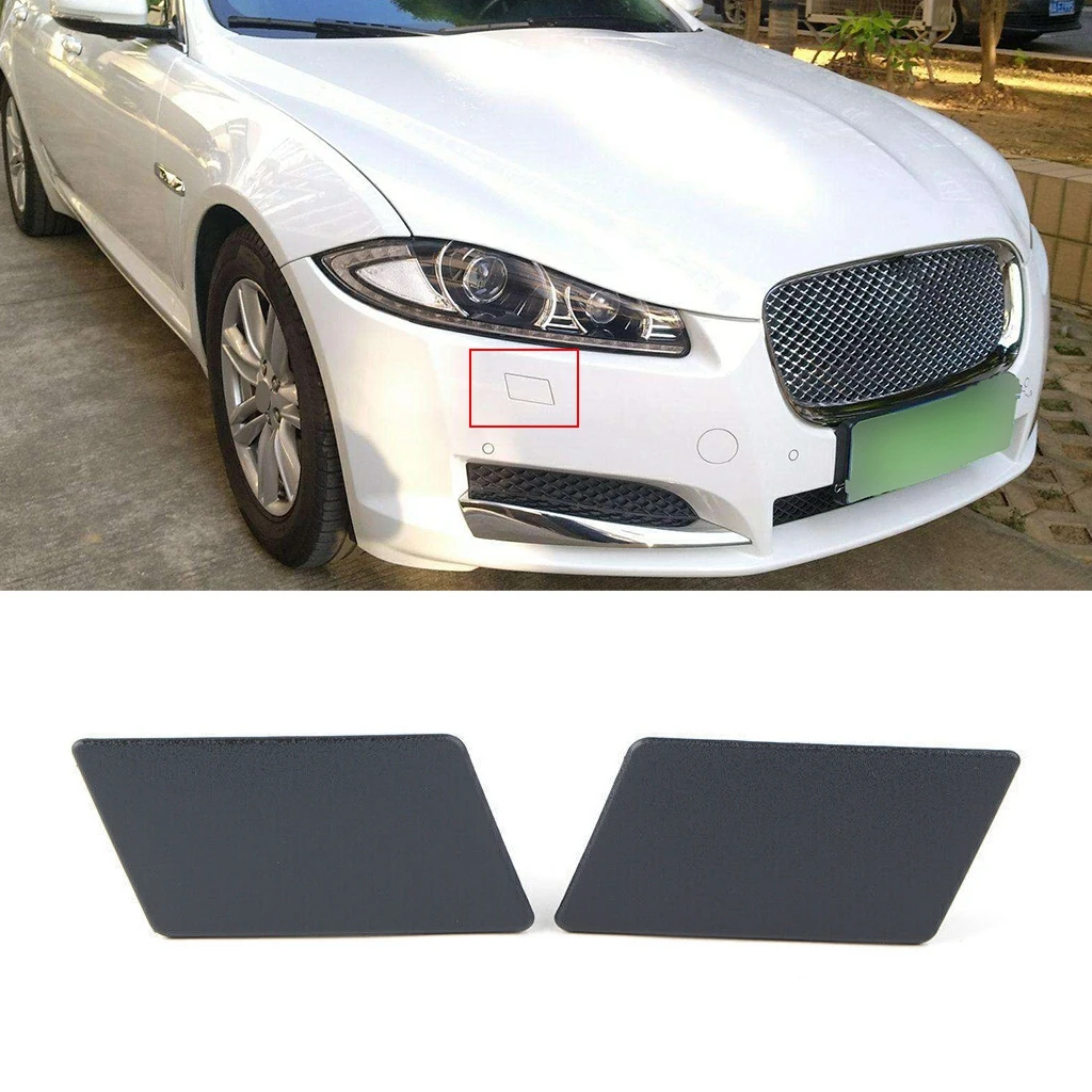 1 Pair Front Headlight Washer Nozzle Cover For Jaguar XF X250 XFR XFR-S 2012 2013 2014 2015 Car Accessories