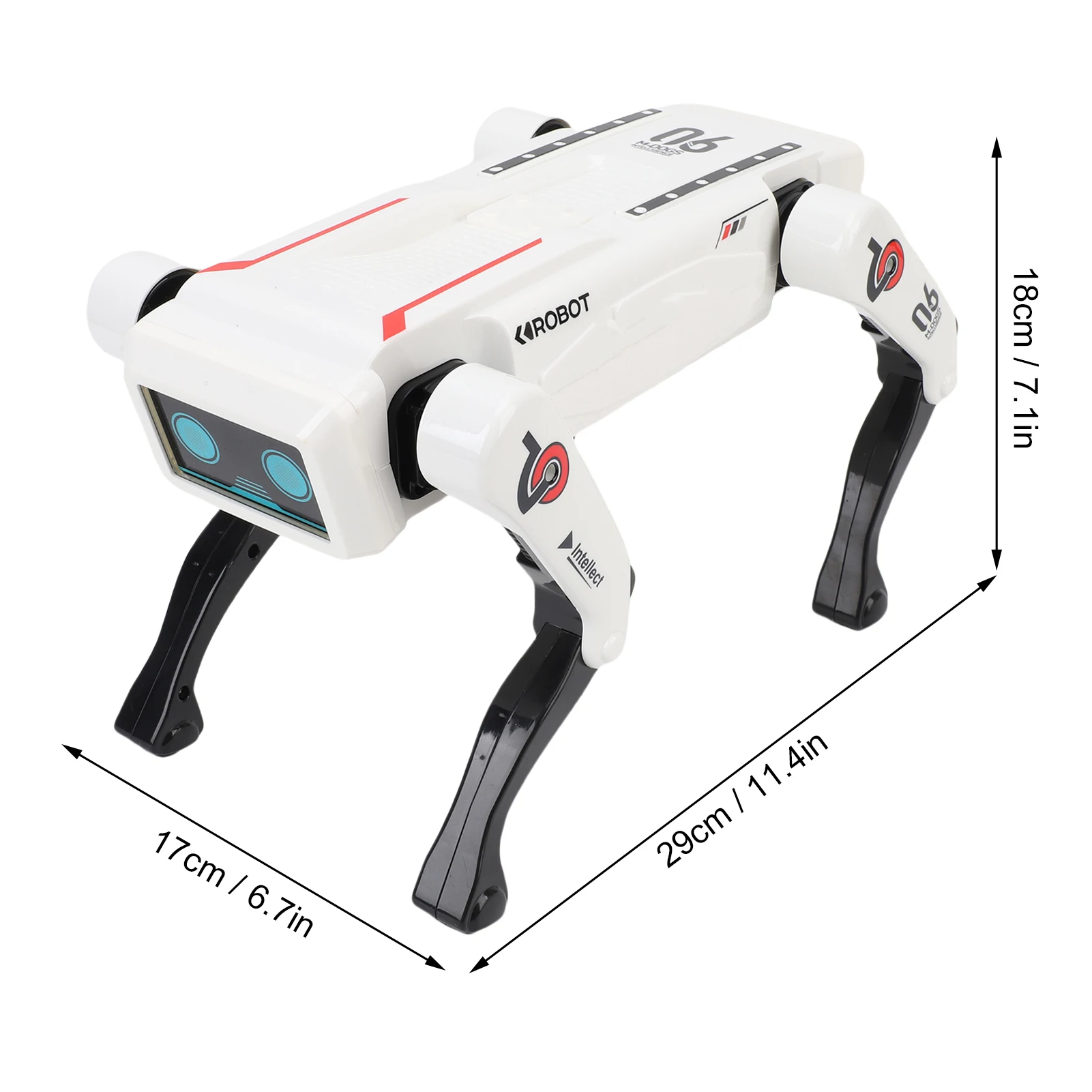 Smart Robot Dog Programmable Quadruped Voice Control AI Robot Dog with Music Light Effects