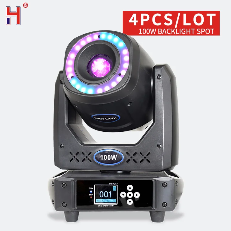 

HongYi 100W LED Gobo Moving Head Stage Light With 5-Facet Prisms DMX512 Disco DJ Party Club Lighting Equipment Christmas Lights