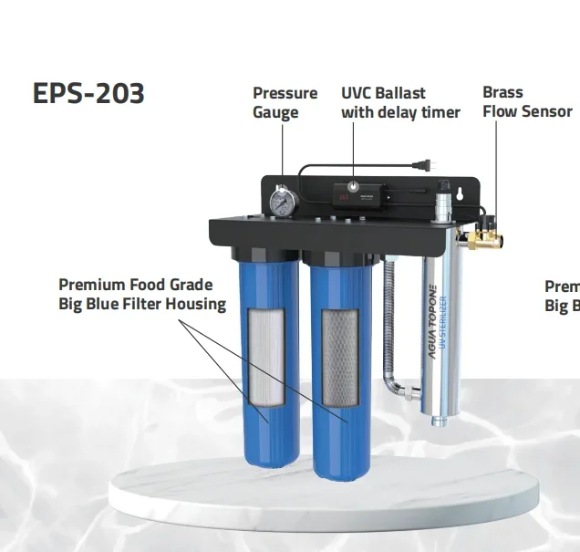 Wall Mounted UV Water Filter High Output Stainless Steel Housing  Whole House Filtration System