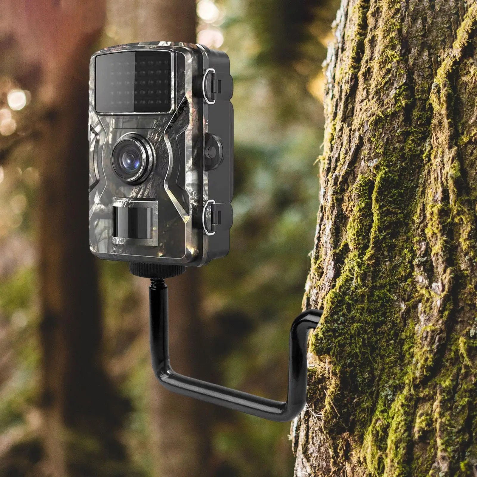 Trail Camera Tree Mount Black Tree Holder Hunting Camera Tree Stand for Game Camera Reliable Camera Placement Hunting Accessory