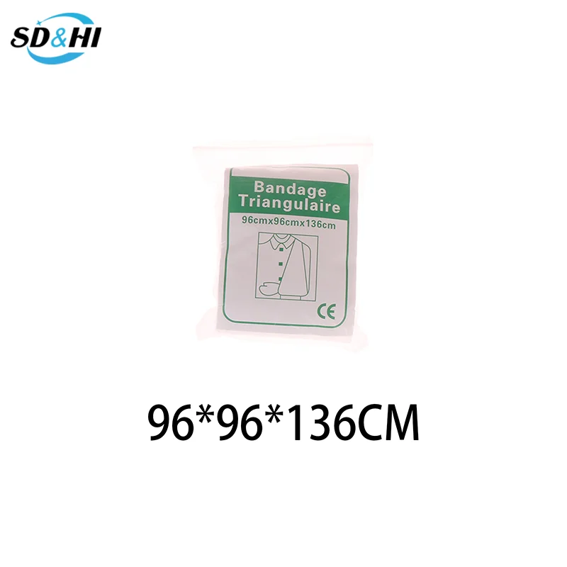 1set perban medis segitiga pertolongan pertama perban fraktur fiksasi darurat Kit pertolongan pertama Aksesori berkemah perban luka