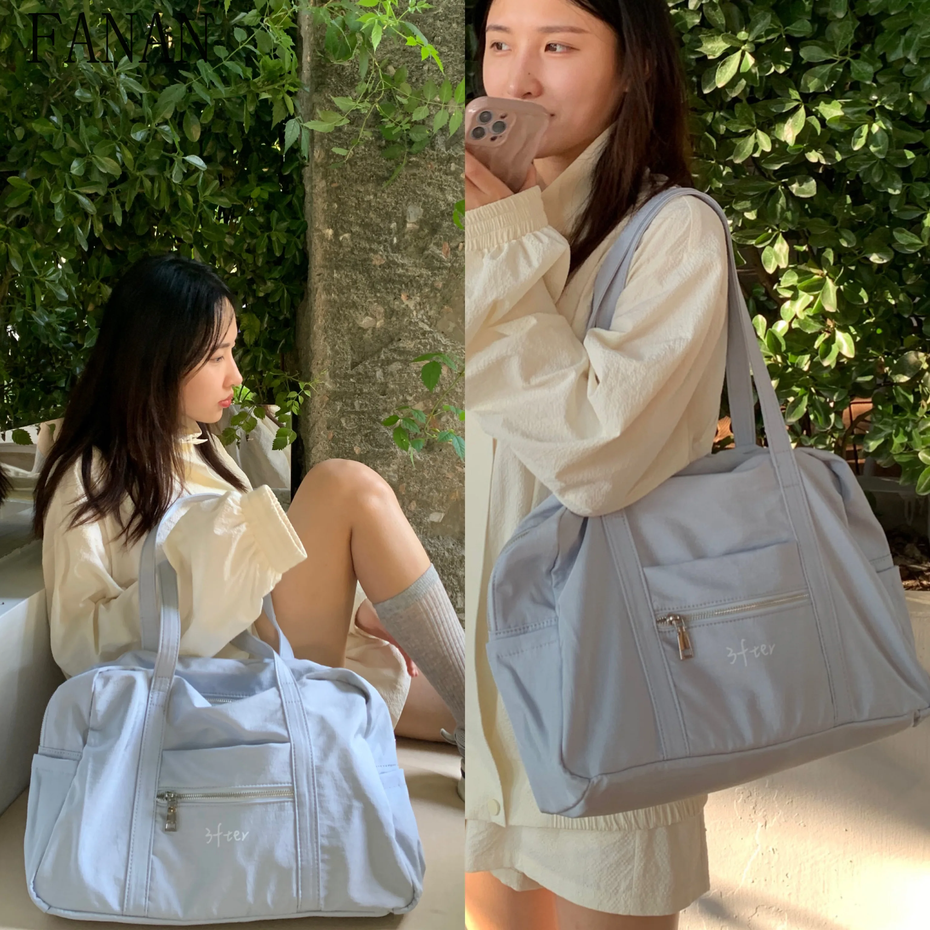 

Spring Autumn Large Capacity Portable Shoulder Travel Bags for Women Handbags 2025 New Fashion Casual Tote Bag for Lady