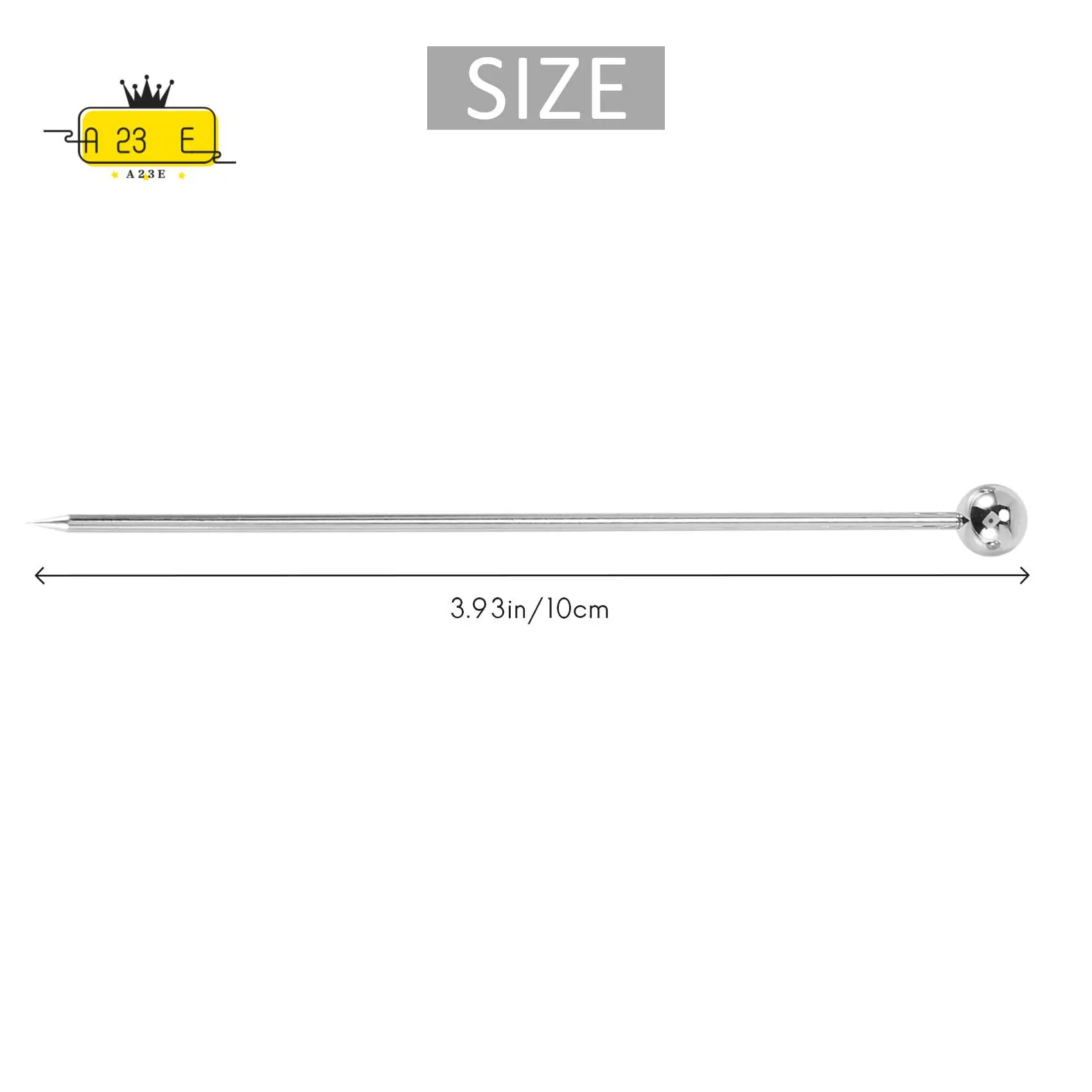 

A23E-15Pcs Cocktail Picks, 4 Inch Reusable Stainless Steel Martini Picks Cocktail Toothpicks For Olives Appetizers Sandwich