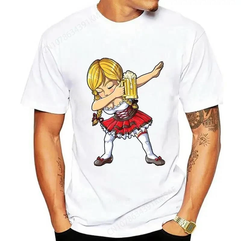 Oktoberfest mujer Dirndl Beer T-Shirt S 2Xl Graphic Tee Shirt New arrived short sleeve unisex tshirts Dabbing German Girl Shirt