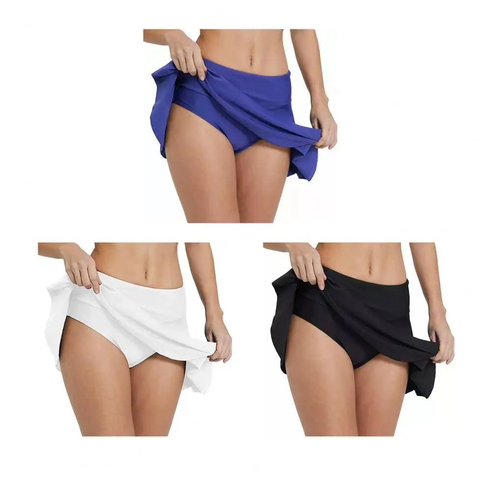 여성 수영 스커트 안전 팬티 수영복 하이 웨이스트 블랙 비키니 하의 빈티지 스커트 Tankini Swimdress