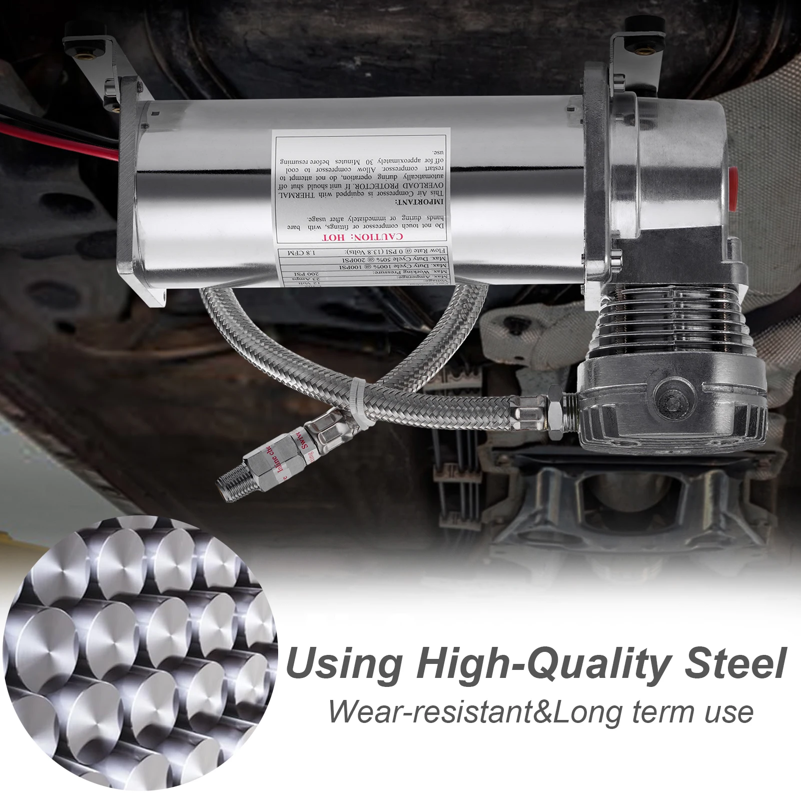 Compresseur de klaxon d'air 12V, compresseur d'air de garage portable, accessoires de voiture compresseurs d'air pour bateaux automobiles RVs voiture pick-up SUV