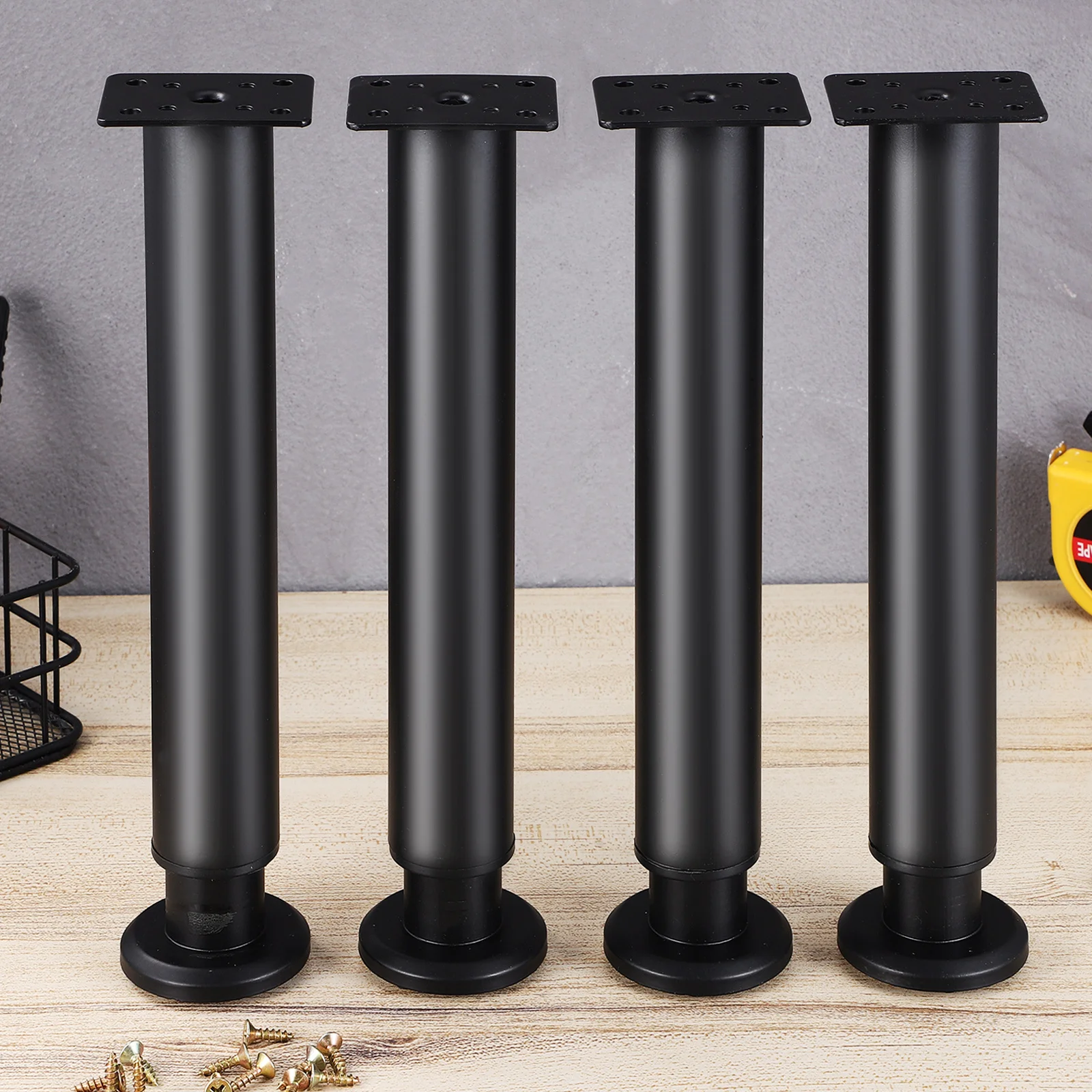 

4 Pcs Adjustable Furniture Legs Feet For Tables Cabinets To 42CM Strong Load Bearing Stable Reliable Easy