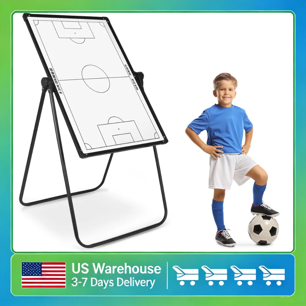 

Professional Soccer Coaches Magnetic Whiteboard Dry Erase Tactical Clipboard with Adjustable Stand Full Set for Football Teachin