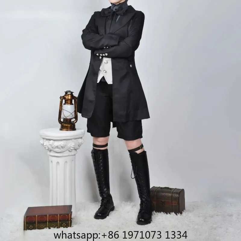 Black Butler Ciel Phantomhive Cosplay Costume Role Play Comic Con Outfit Hallowmas Party Anime Cosplay Uniform Wig Prop