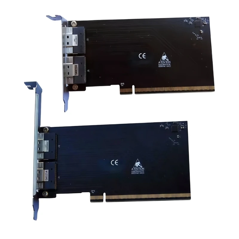 U55C Pcie X16 To 2 Sff 8654 8i Slot Adapter Card For Professional Graphics Setups