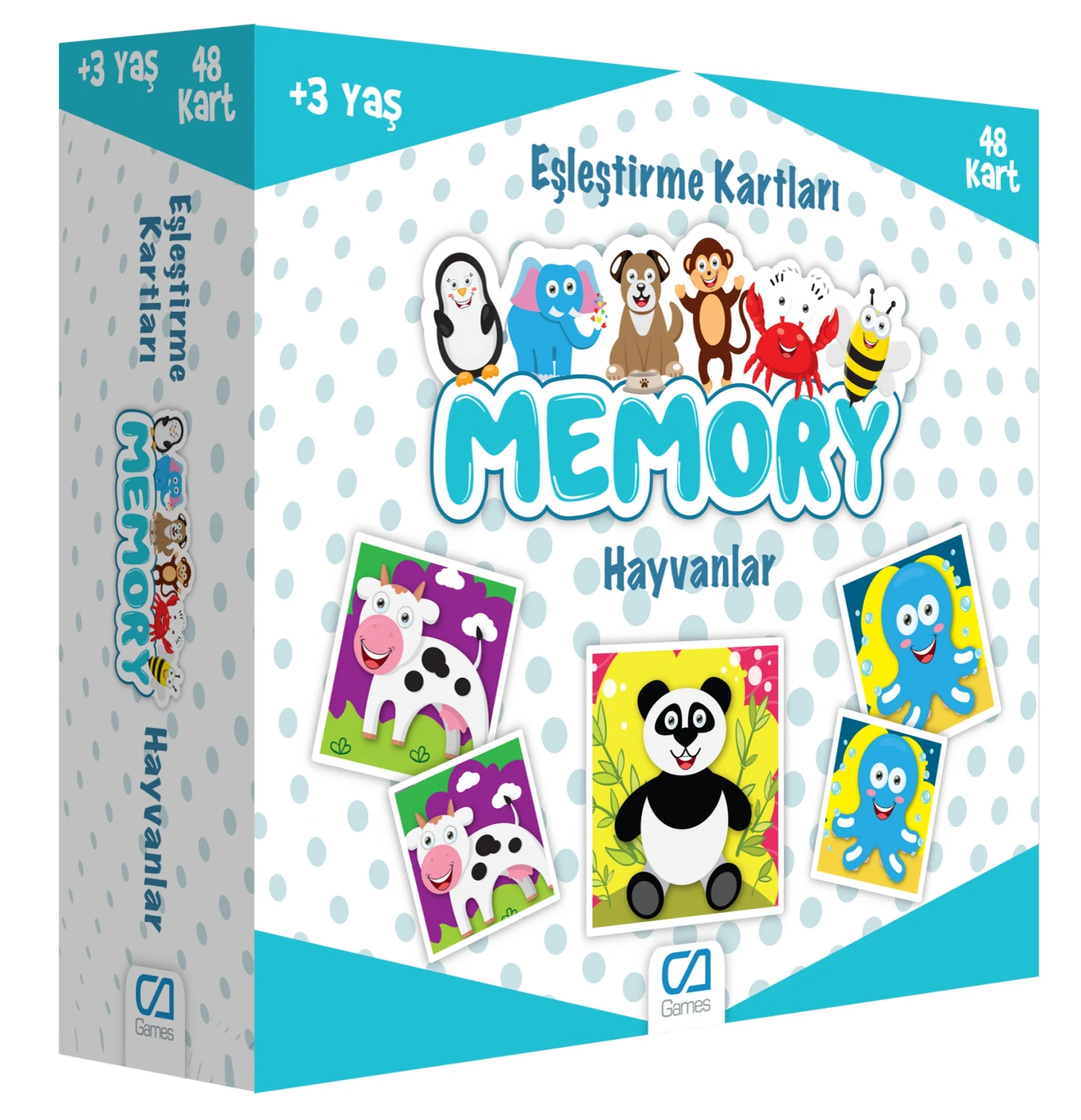 Memory matching cards animals