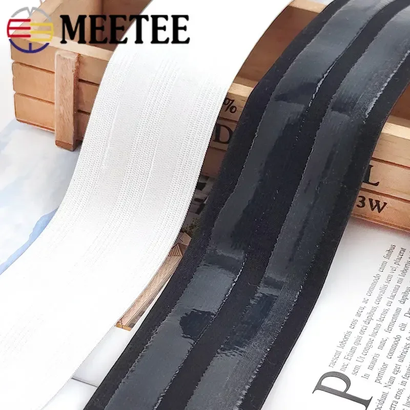 2/4Meters 50mm Silicone Nylon Elastic Band Non-slip Stretch Strap Sports Underwear Garment Trousers Belt DIY Sewing Accessories