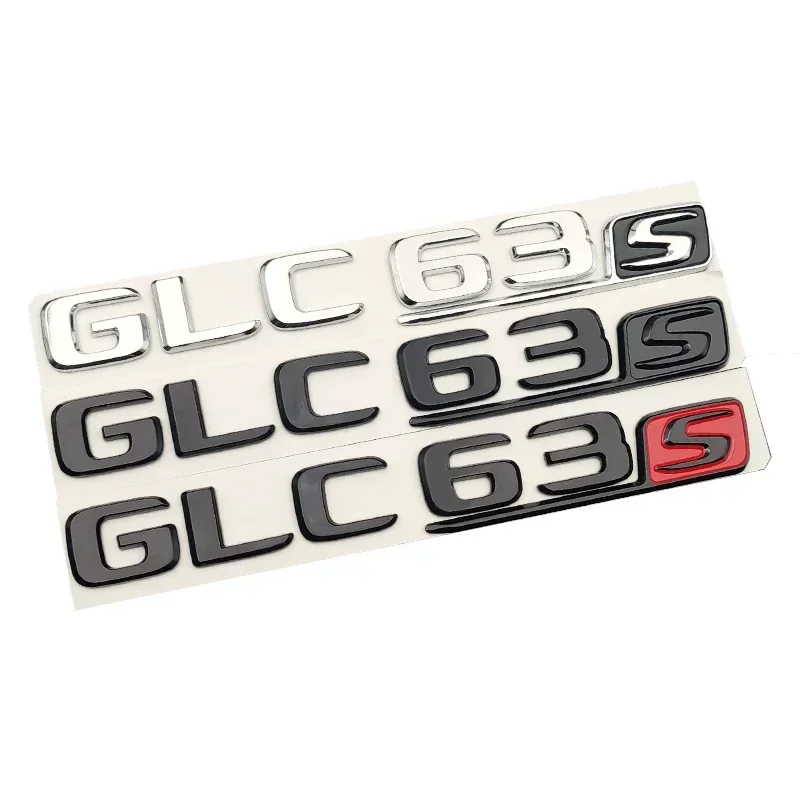 ثلاثية الأبعاد ABS كروم أسود شعار GLC63S شعار رسائل ملصق سيارة جذع شارة مائي لمرسيدس بنز GLC 63S AMG GLC 63 S اكسسوارات
