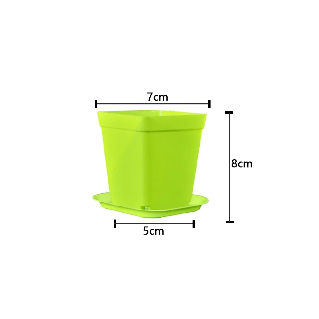 Candy Color Mini Basin Square Flower Pot Succulent Plant Trays DIY Transplant Flowerpot Planters Grow Pot Home Office Decor