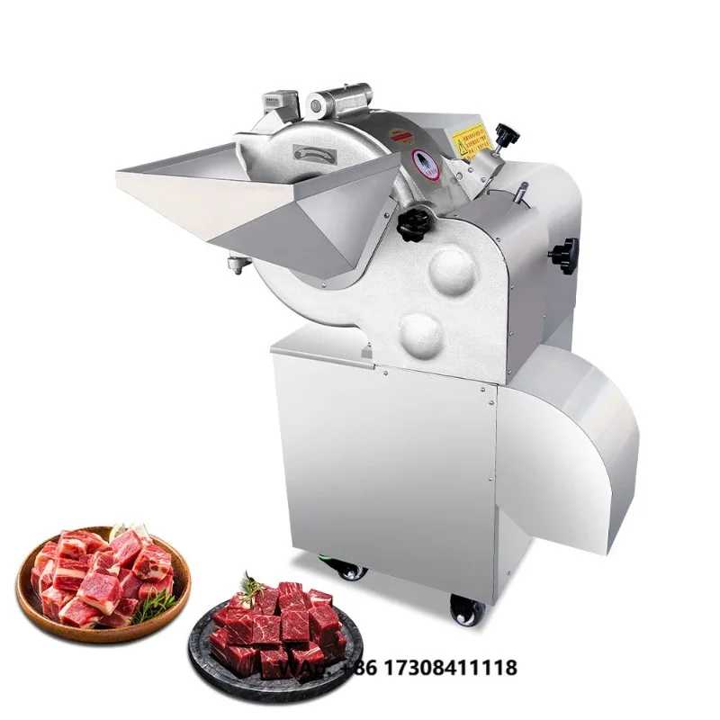 XIBAO Commercial Stainless Steel Electric Automatic 3D Meat Slicer 220V Frozen Beef Pork Cubes Processing Machinery 3000KG/h 2