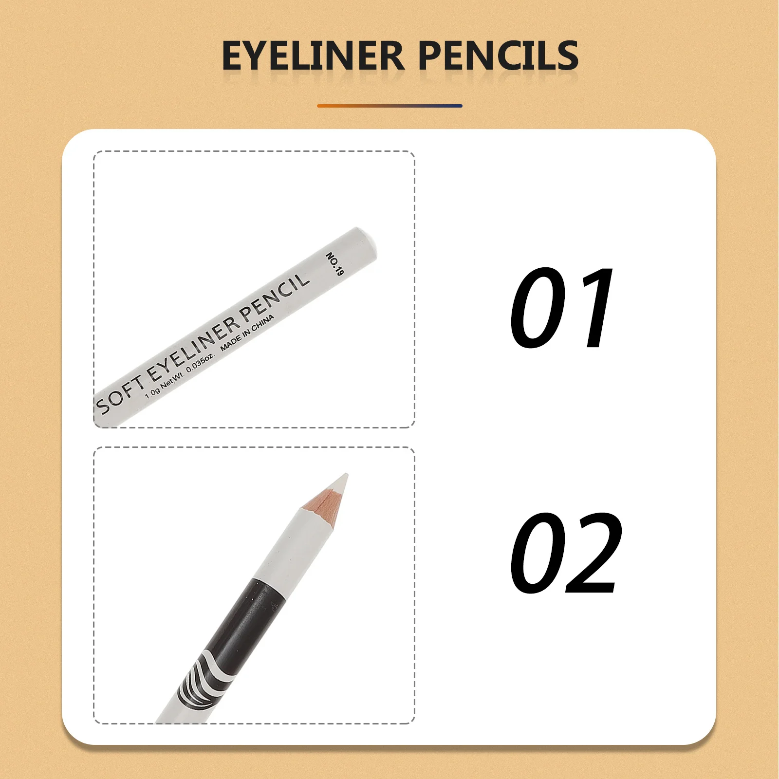 12 Stuks Multifunctionele Witte Eyeliner Pennen Hoogwaardige Make-Up Potloden Voor Ogen En Gezicht Benadrukken Draagbare Reizen-vriendelijke