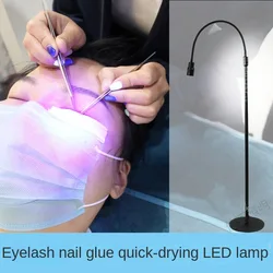 5V USB LED Purple Light UV Eyelash Beauty Nail Glue Quick Cure Lamp Eyelash Grafting Foot Switch LED Floor Lamp