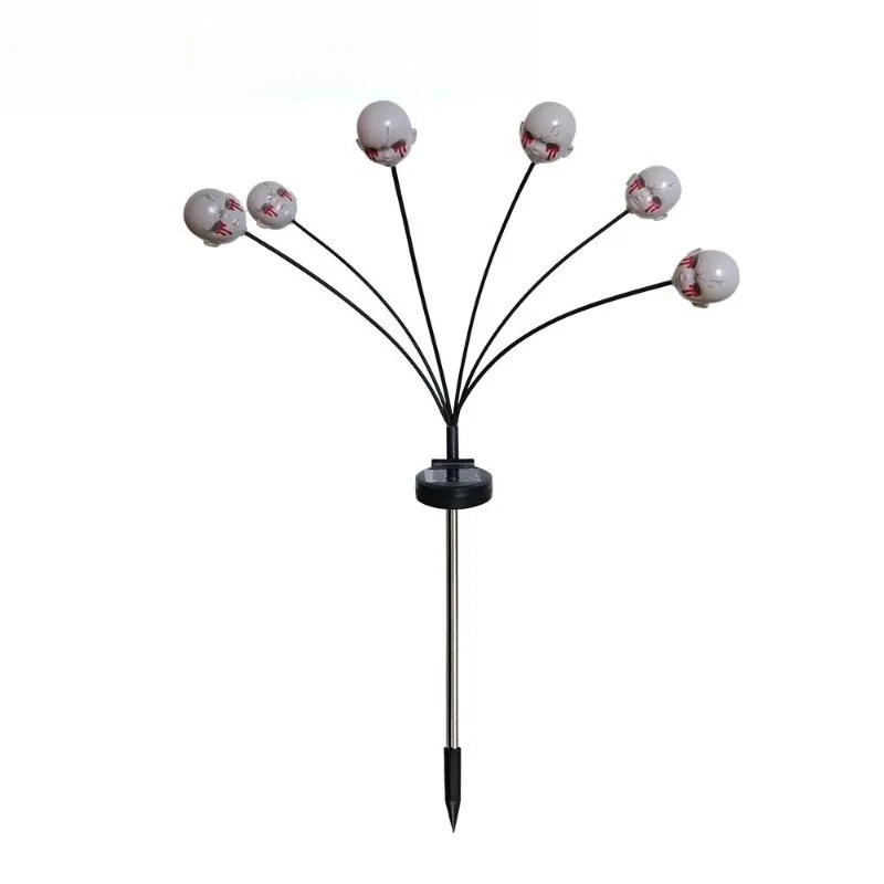 2pack Solar Horror Grimace Skull Plug-in Light LED Christmas Halloween Garden Decoration Light Holiday Light