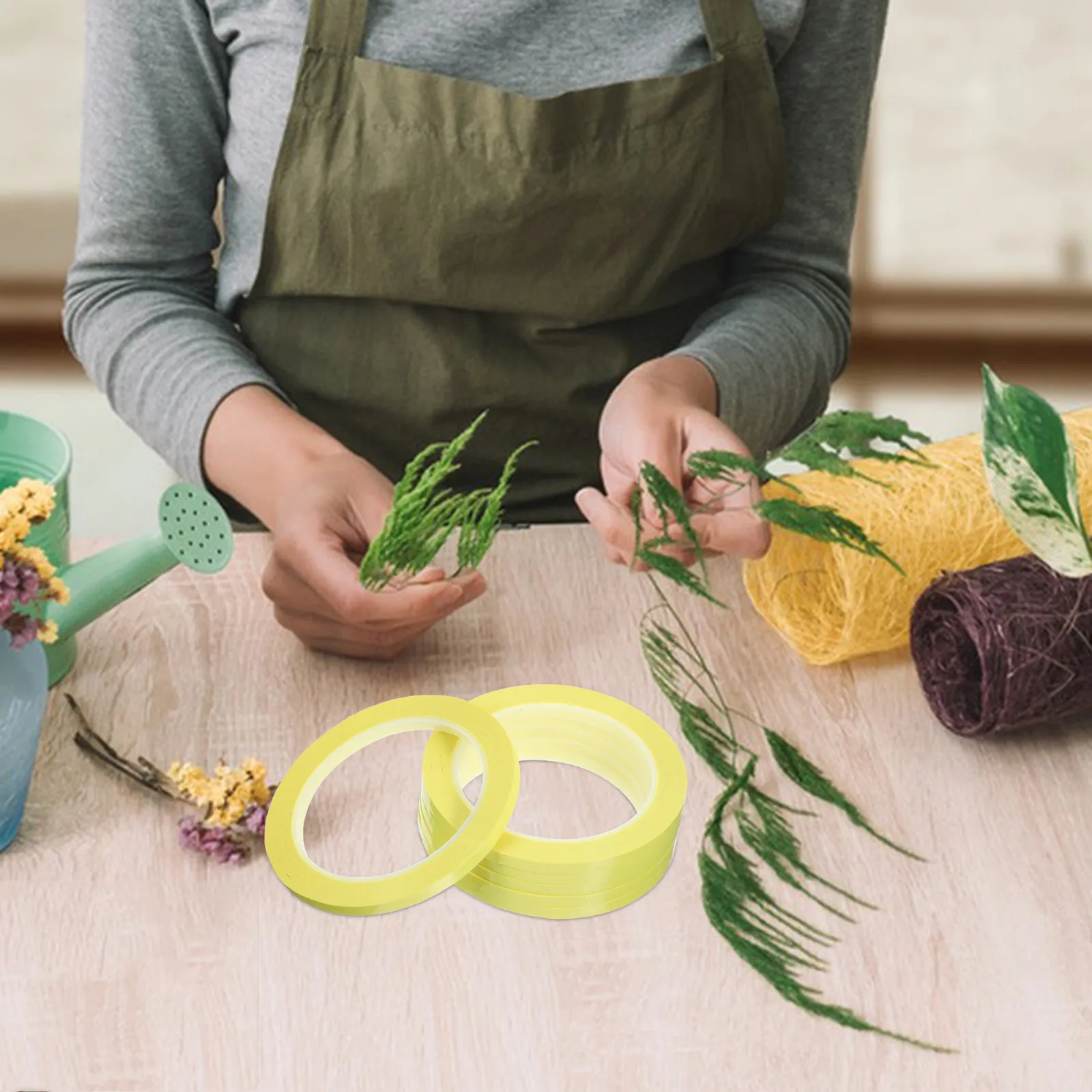 

6 рулонов прозрачной эластичной ленты для цветов, для DIY-композиций, создания букетов, рукоделия и подарков