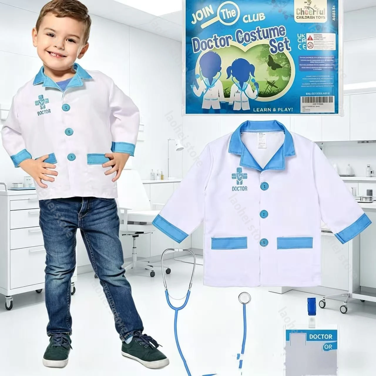 2026NEW Kids Doctor Nurse Role Play Costume Set, Pretend Play Outfit for School Stage Performance & Preschool Learning