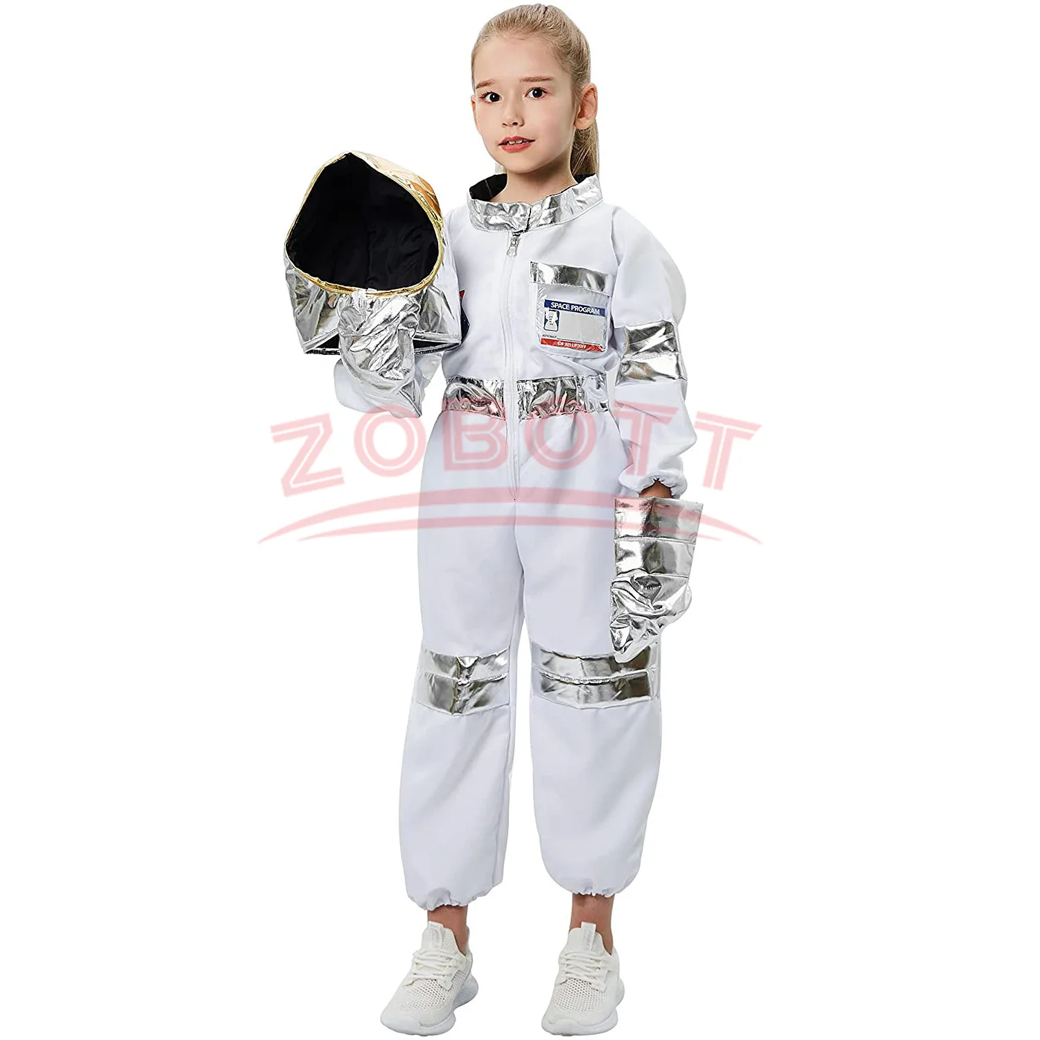 Childrens Party Game Astronaut Costume Role-Playing Halloween Costume Carnival Cosplay Full Dressing Ball kids Rocket Space Suit