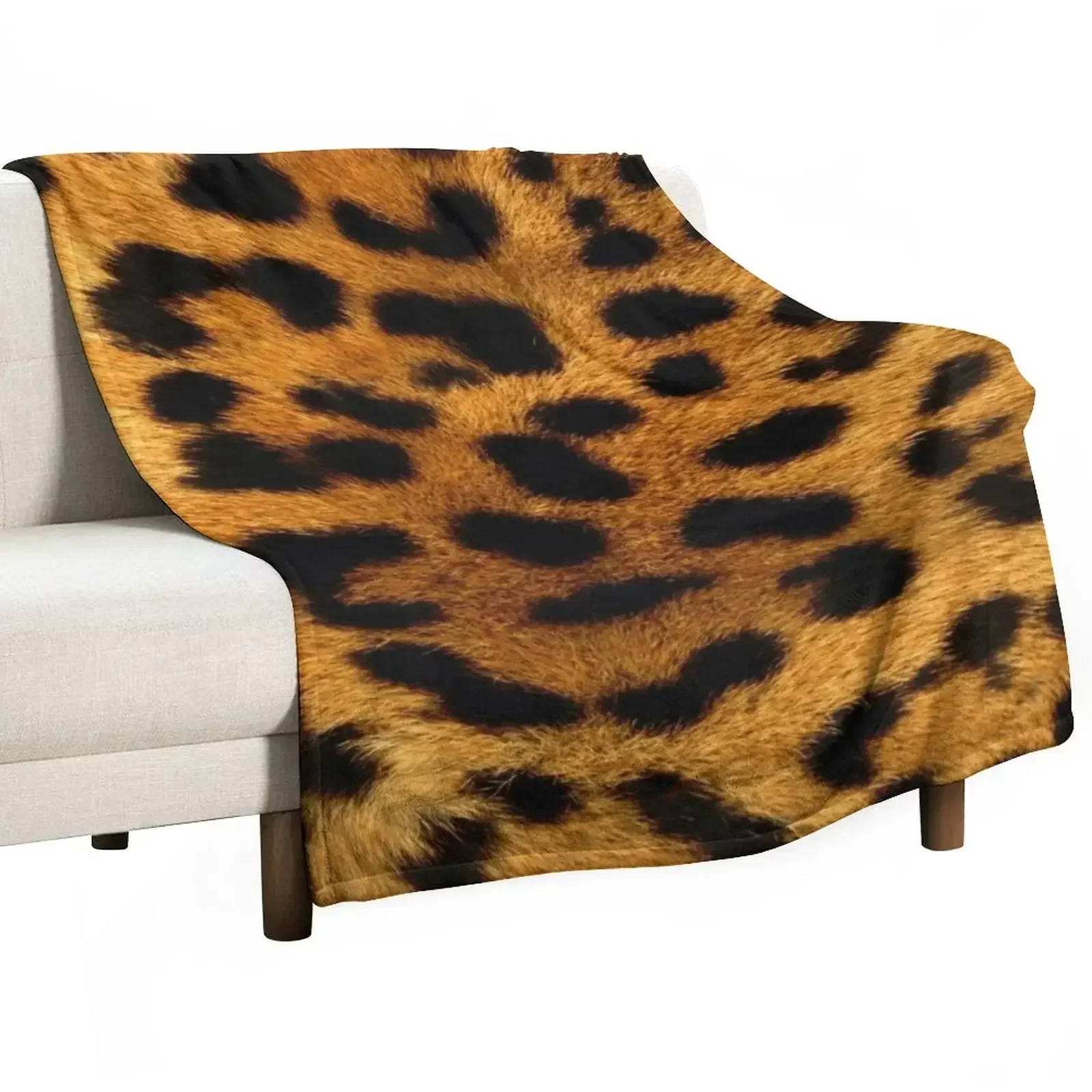 

New Leopard Fur Throw Blanket Giant Sofa Furry Blankets