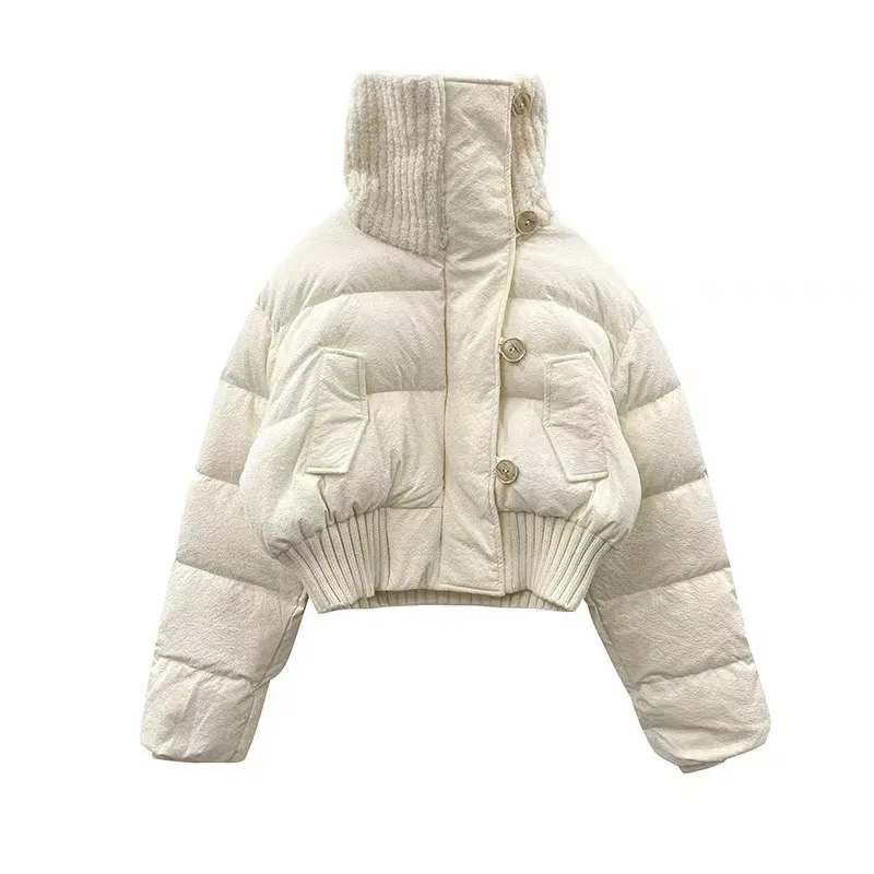 Inverno senhoras curto algodão-acolchoado jaquetas soltas mulheres quentes coreano casual parkas acolchoado para baixo casaco feminino novo turn down collar