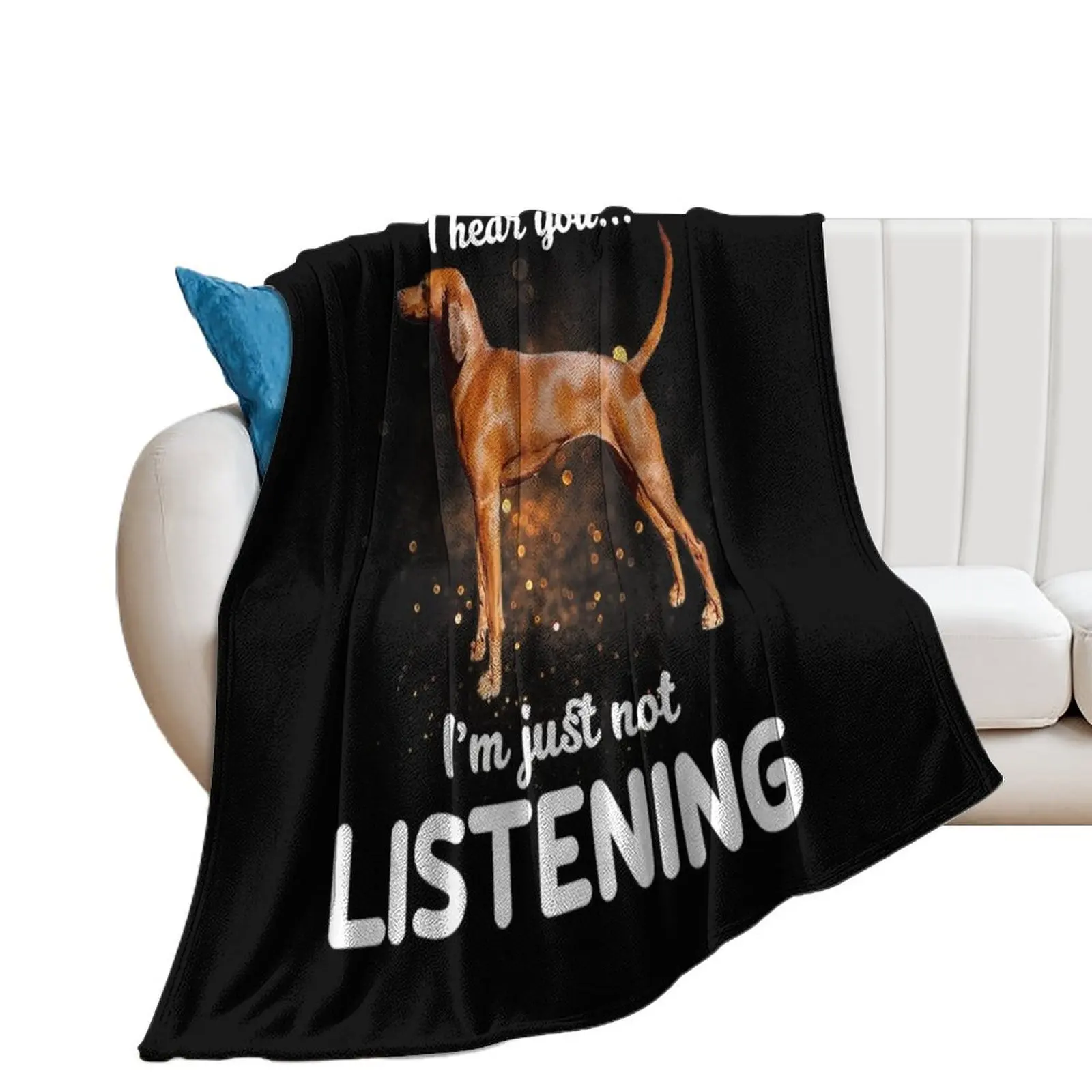 Funny Redbone Coonhound Throw Blanket Luxury Brand Thins Soft Comforter Blankets