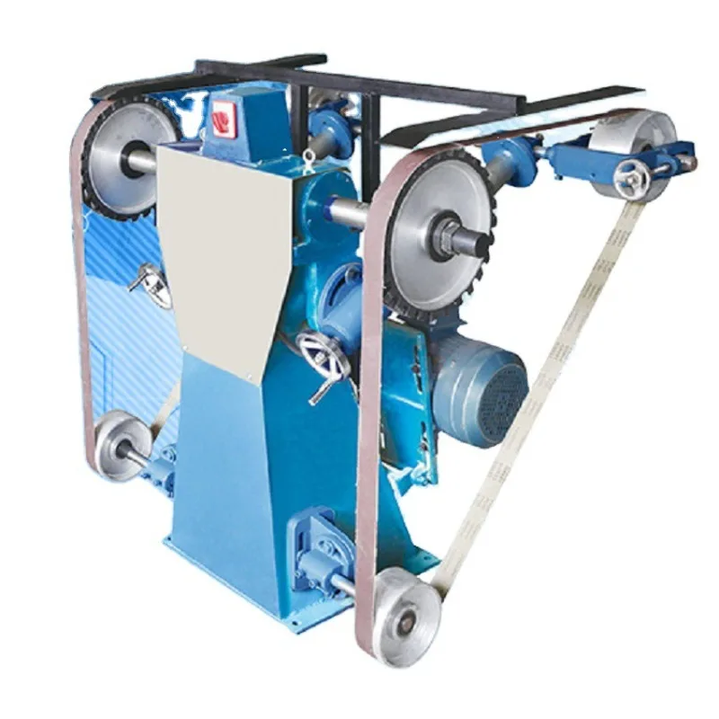 Vertical three-wheel belt abrasive machine Sanding and polishing multi-functional belt abrasive machine