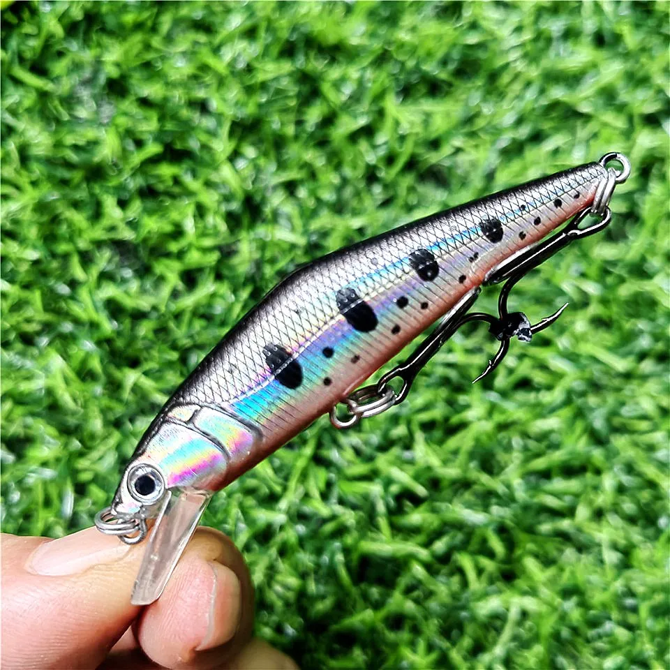 

60mm 7.5g Sinking Minnow Fishing Lure Large Trout Pike Rockfish Hard Bait Jerkbait Freshwater Saltwater Wobbler