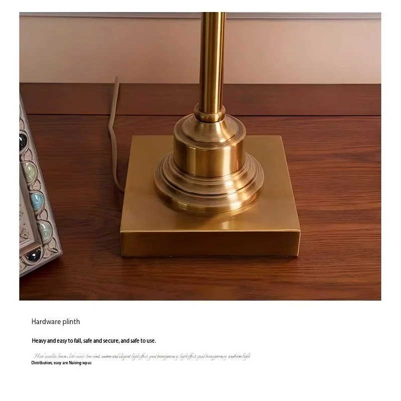 European Style Retro Style Copper Desk Lamp, for Study Room, Work Lamp, Long  Arm Eye - Protection, Bedroom  Bedside Table Lamp