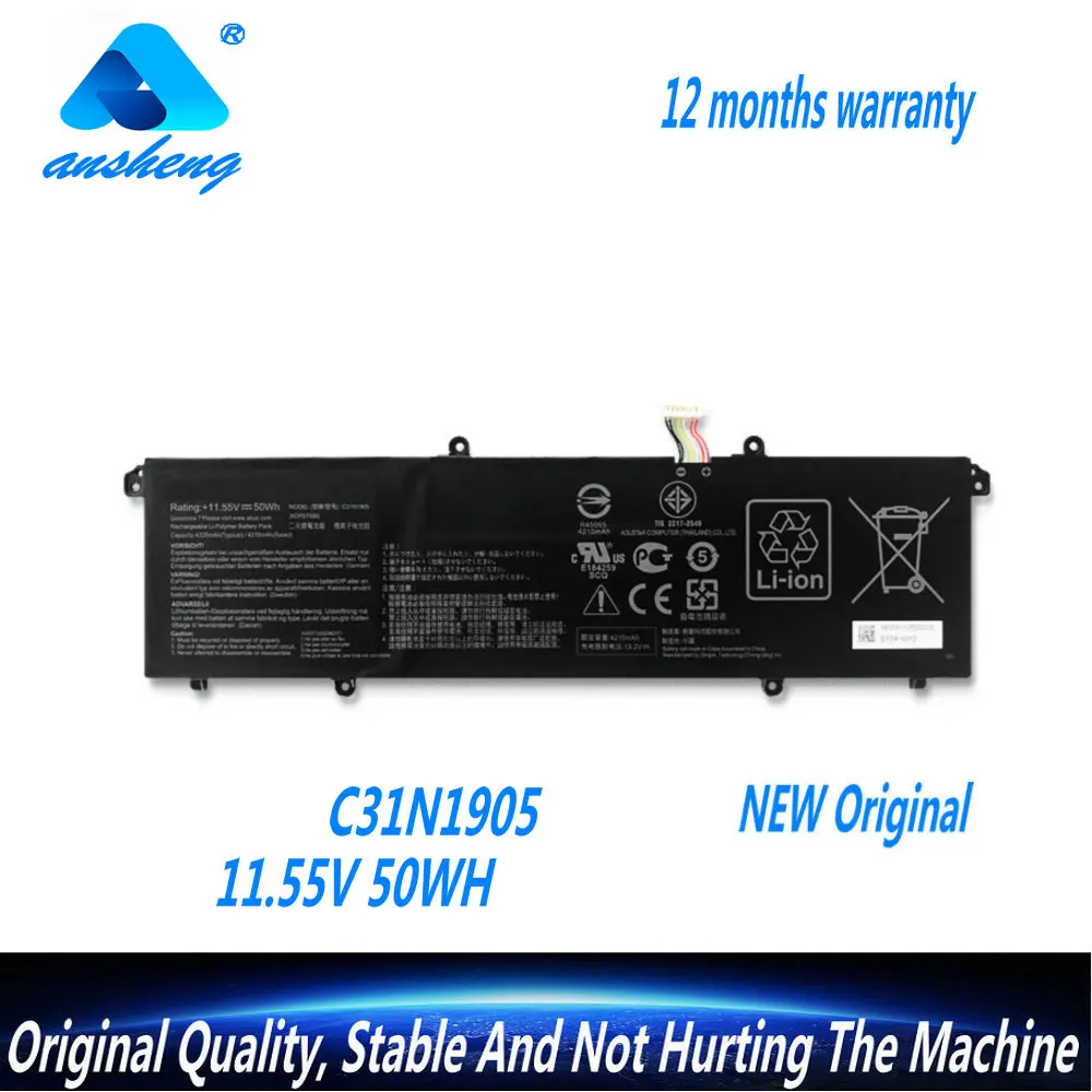 

Genuine C31N1905 Laptop Battery For Asus K533F S433FL S521FA S533FL V533F For VivoBook S14 S433FA-AM035T 11.55V 50WH