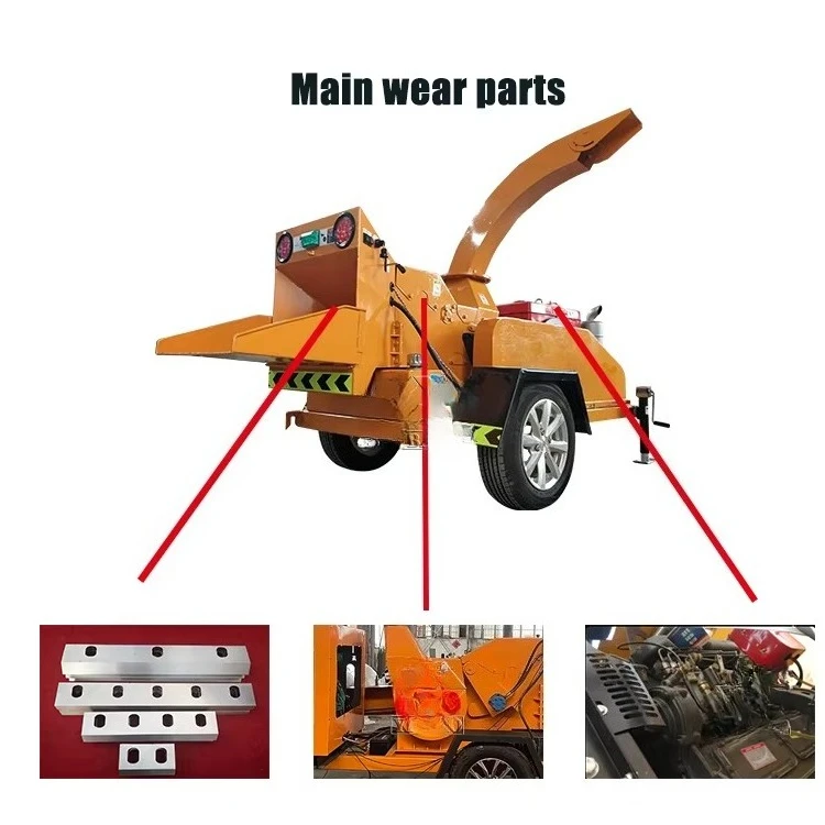 Professional Wood Chipper Machine for Forest Management and Wood Shredder Operations with Efficient Stump Grinder Capability