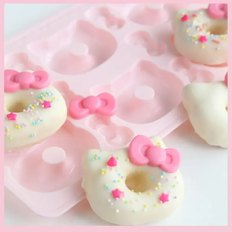 Hello Kitty 3D Cartoon Biscuit Mold Cookie Mold Press DIY Baking Accessories Cookie Cutter Set Custom Cookie Cutter Silica Gel