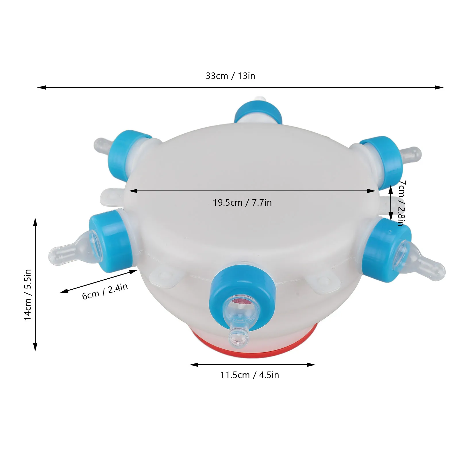 Lamb Feeder Milk Bottles Round PC Plastics Easy To Clean Sheep Feeding Bucket for Piglet Lamb Lamb Milk Bucket Feeder