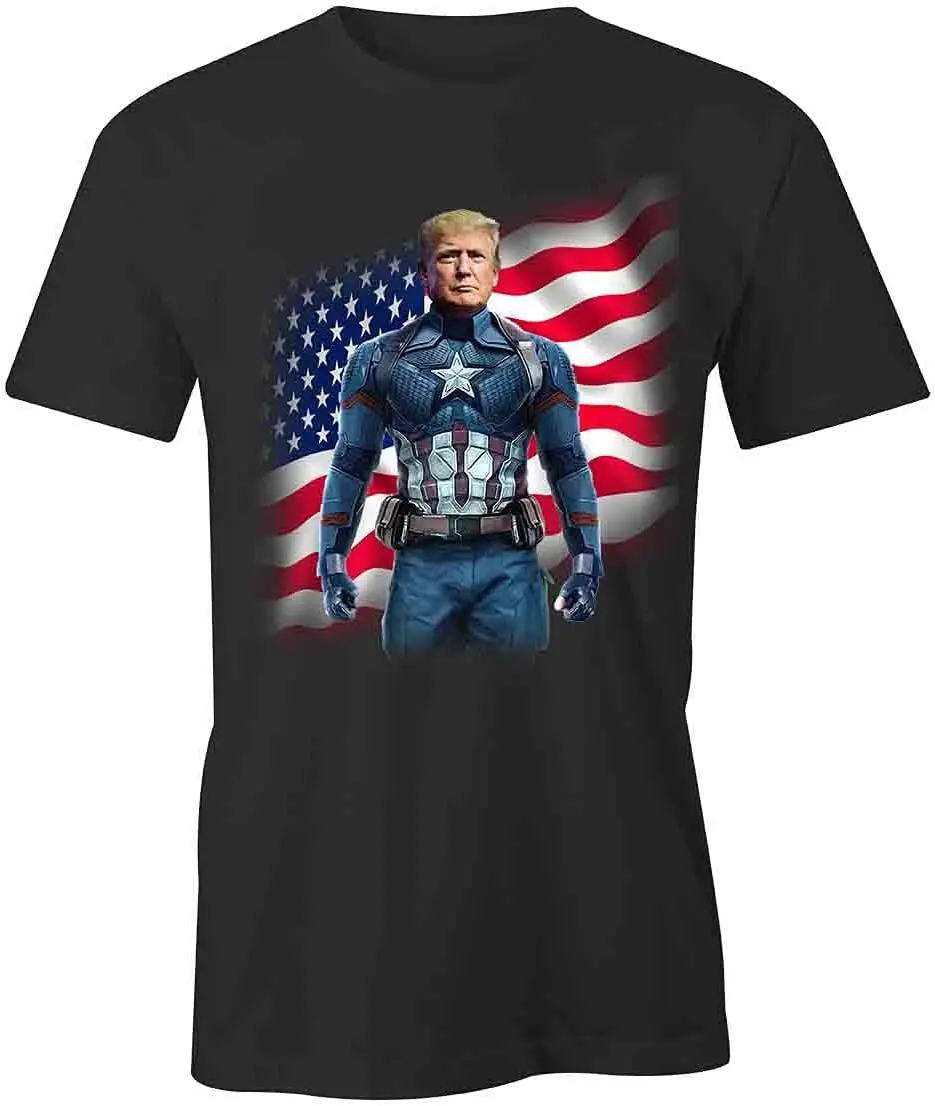 Trump Americas Hero T-Shirt | Black, Printed Tees, Graphic Tshirts