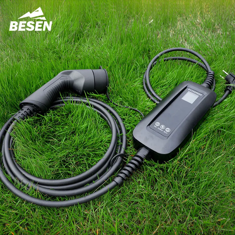 Besen Switchable 6A 8A 10A 13A 16A Type 2 3.5kw شاحن Ev محمول مع قابس Schuko #5