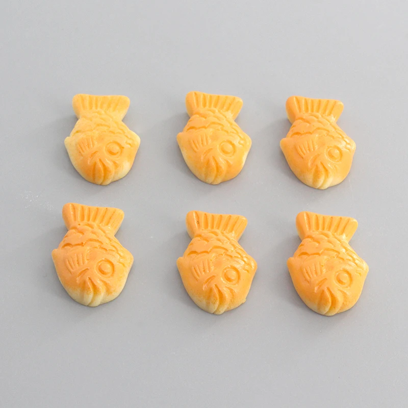 10pcs/pack Cute Fish Cake Resin Flatback Charm Handmade Animal  Earring Bracelet Pendants Jewelry Embellishment Accessory D213