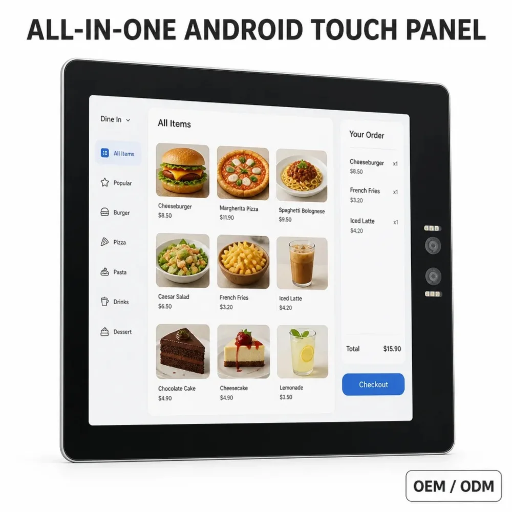 12.1 Inch Fanless Industrial Panel Touch Pc Embedded Android/win 10 11 All in One for Industrial Automation