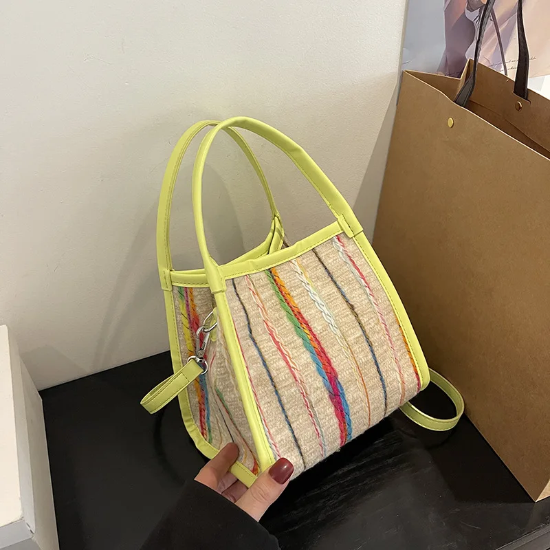 

2025 Modular Color-Block Tote, Multi-Way Convertible Top Handle Crossbody Purse for Women, Recycled Fabric Day to Night Carryall