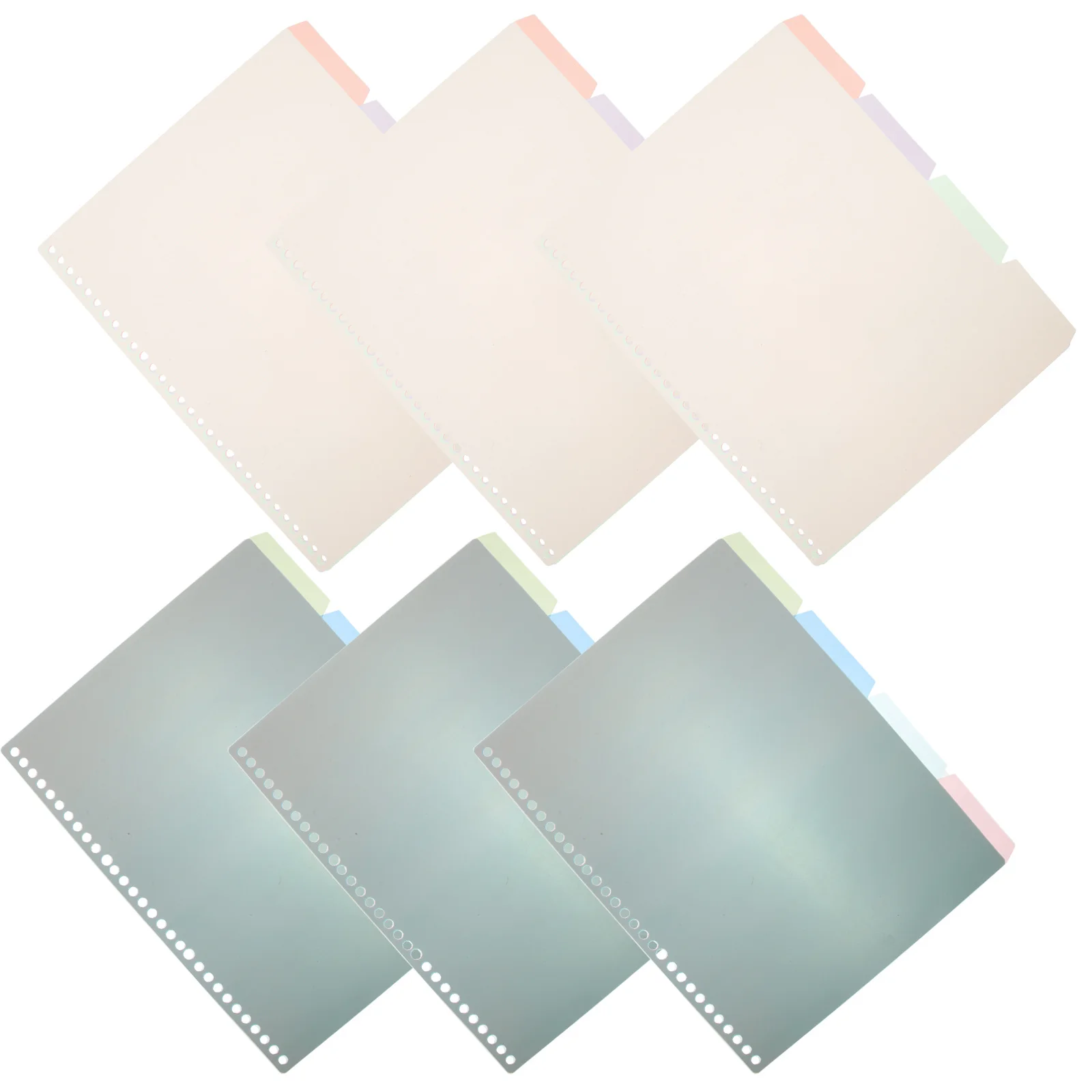 

6 set Binder Dividers 6 Sets Colored Index Dividers For A4 Notepad Notebook Page Markers Writable Tabs Planner Organization Pp