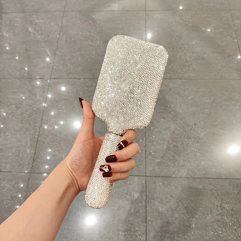 

Новая полностью алмазная расческа с алмазной воздушной подушкой, массажная расческа для волос, расческа с подушкой безопасности, инкрустированная бриллиантами, пушистая расческа