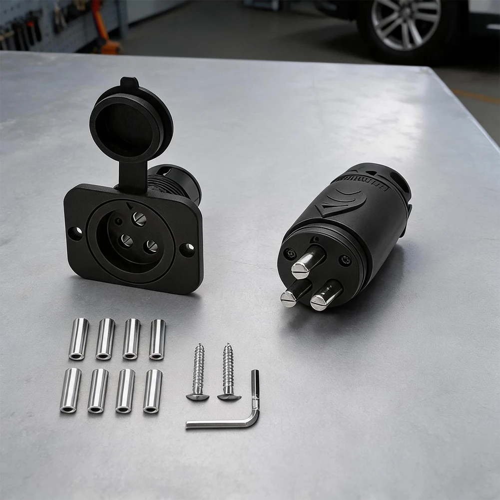 

70A IP67 Waterproof Trolling Motor Connector Receptacle for Marine Grade For 2-Wire or 3-Wire Electrical Connections up to 48V