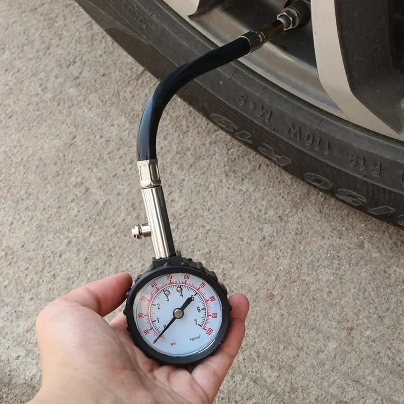 Long tube tire pressure gauge 0-100Psi high-precision tire pressure tester car motorcycle general