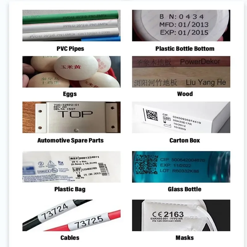 TIJ Expire Date Batch Lot Number Code Online Inkjet Printer with Mini Desktop Conveyor Table