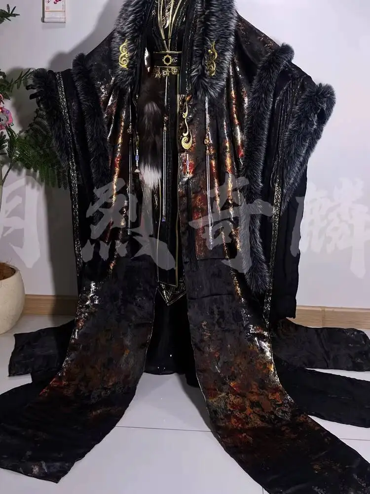Black Mo Ran Immortal Cosplay Costume Erha Universal Drama Ancient Suits Emperor Performance Hanfu Halloween Dress Up