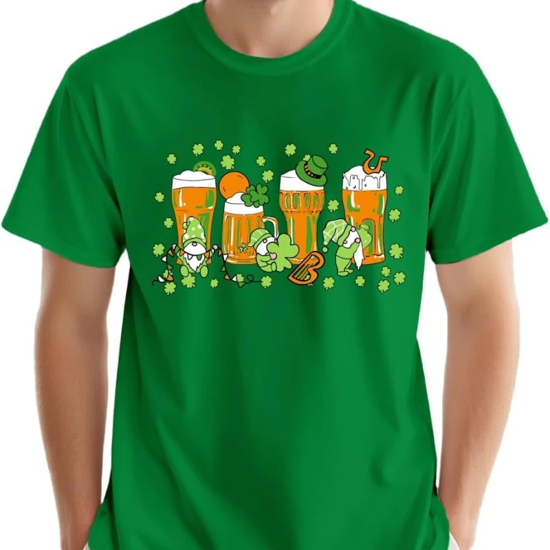 St Patricks Day Shirt Men Saint Patricks Day Shirts Funny Luck Tee Tops Graphic T Shirts Men Clothing Vintage T Shirt Streetwear