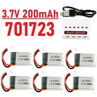 H8 3.7V 200mAh Original Battery and 6 in 1 Charger for Eachine H8 JJRC H2 H8 H48 H8Mini RC Quadcopter drone part wholesale